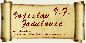 Vojislav Fodulović vizit kartica